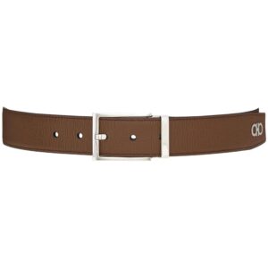 Ferragamo Gancini textured leather belt