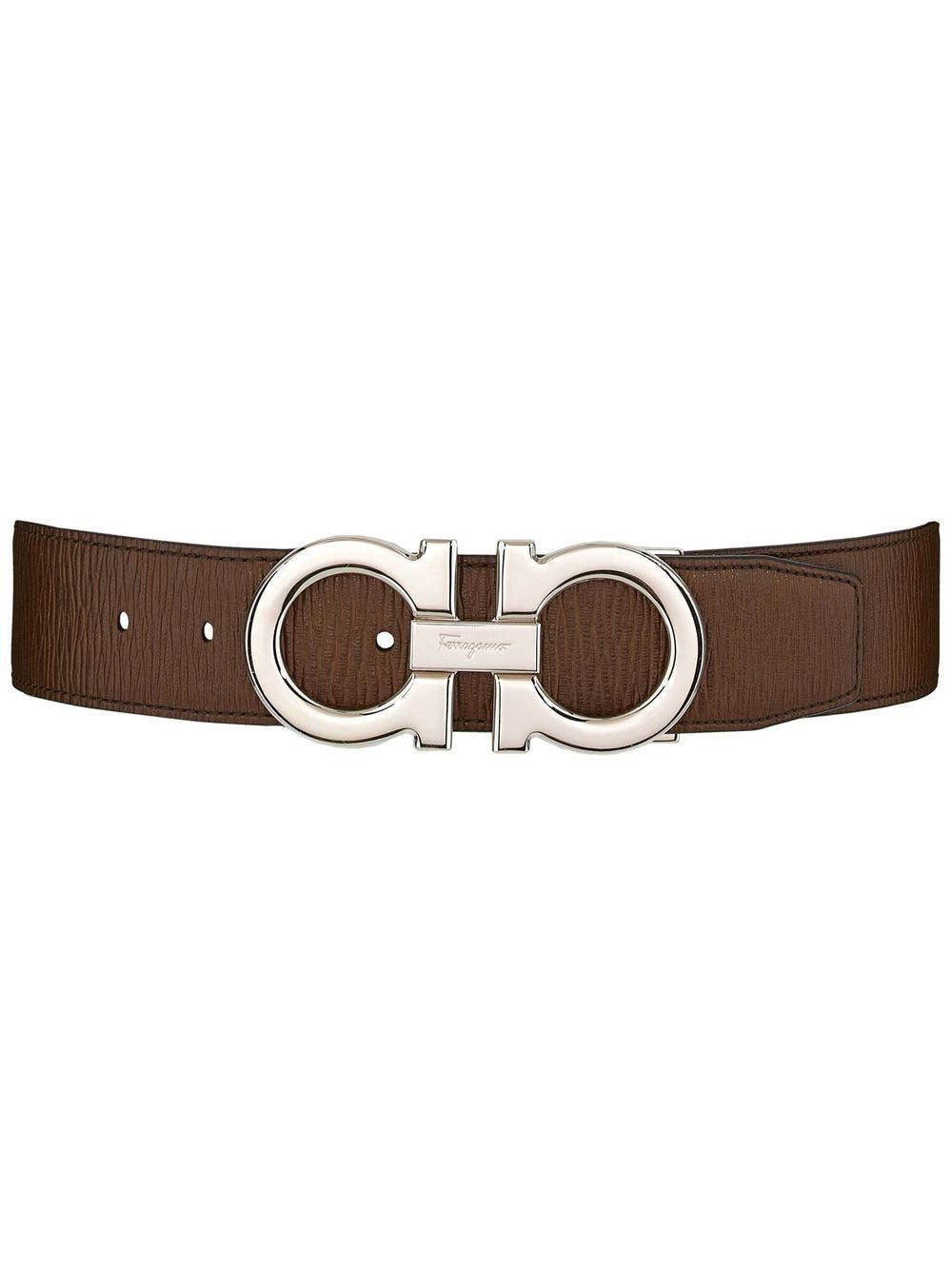 Ferragamo Gancini textured leather belt