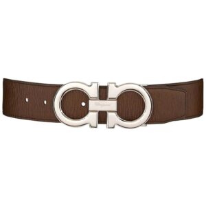 Ferragamo Gancini textured leather belt