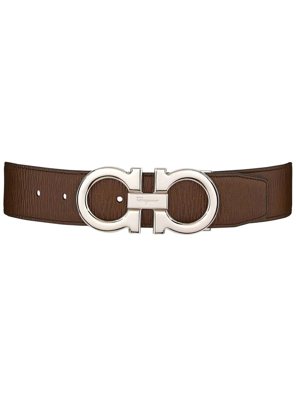 Ferragamo Gancini textured leather belt
