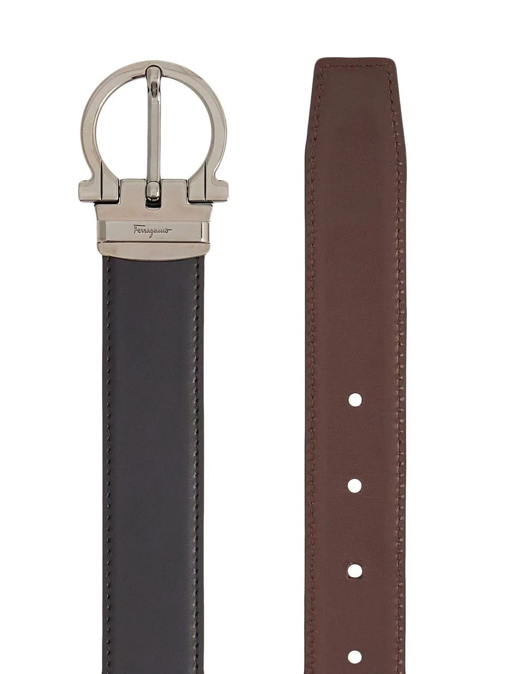 Ferragamo Gancini-buckle leather belt - Image 2