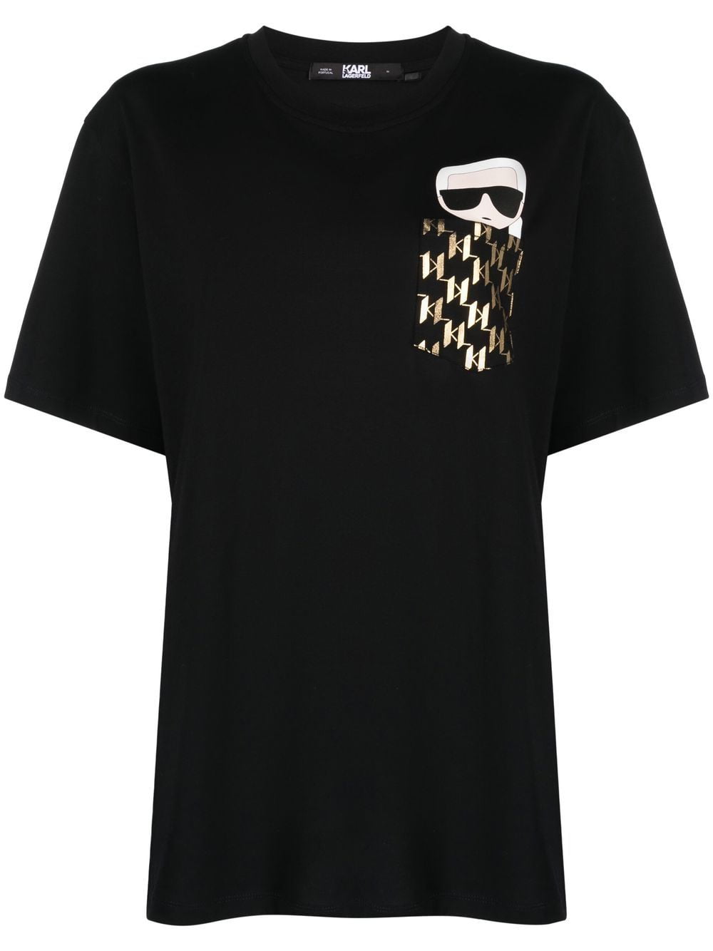 Karl Lagerfeld Ikonik Karl monogram-pocket T-shirt