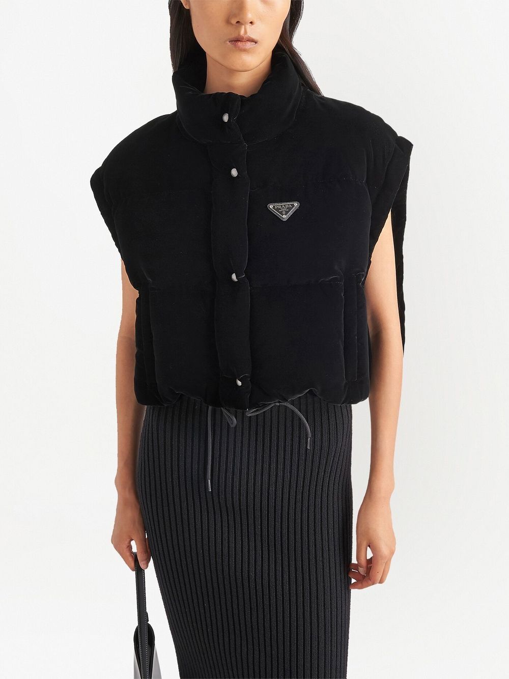 Prada convertible velvet down jacket - Image 3