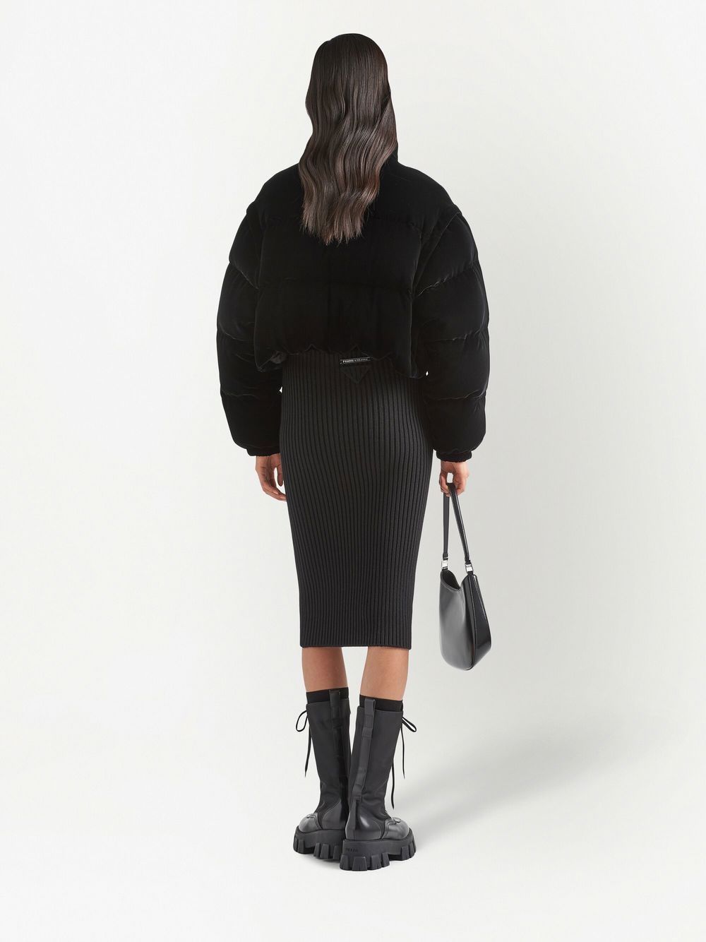 Prada convertible velvet down jacket - Image 4