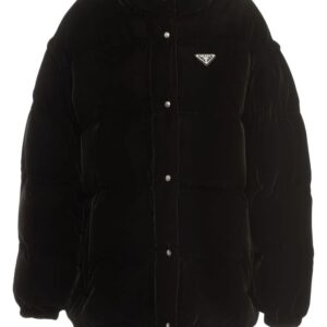 Prada  convertible velvet down jacket