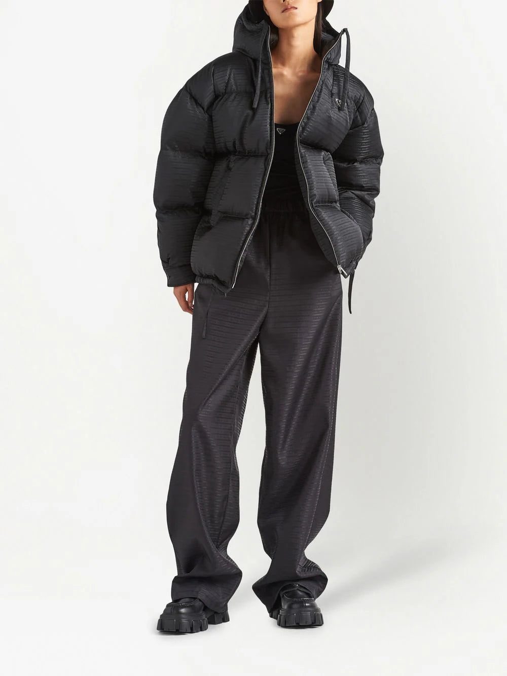 Prada Re-Nylon hooded down jacket - Image 2