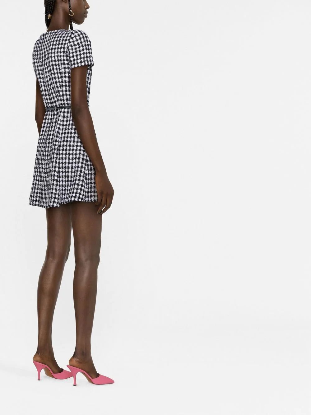 Versace belted houndstooth dress - Image 3