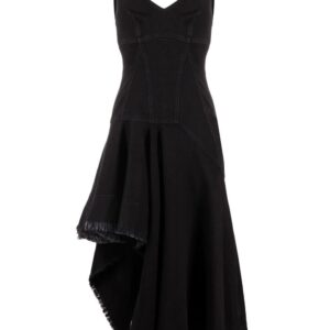 Alexander McQueen  asymmetric denim dress