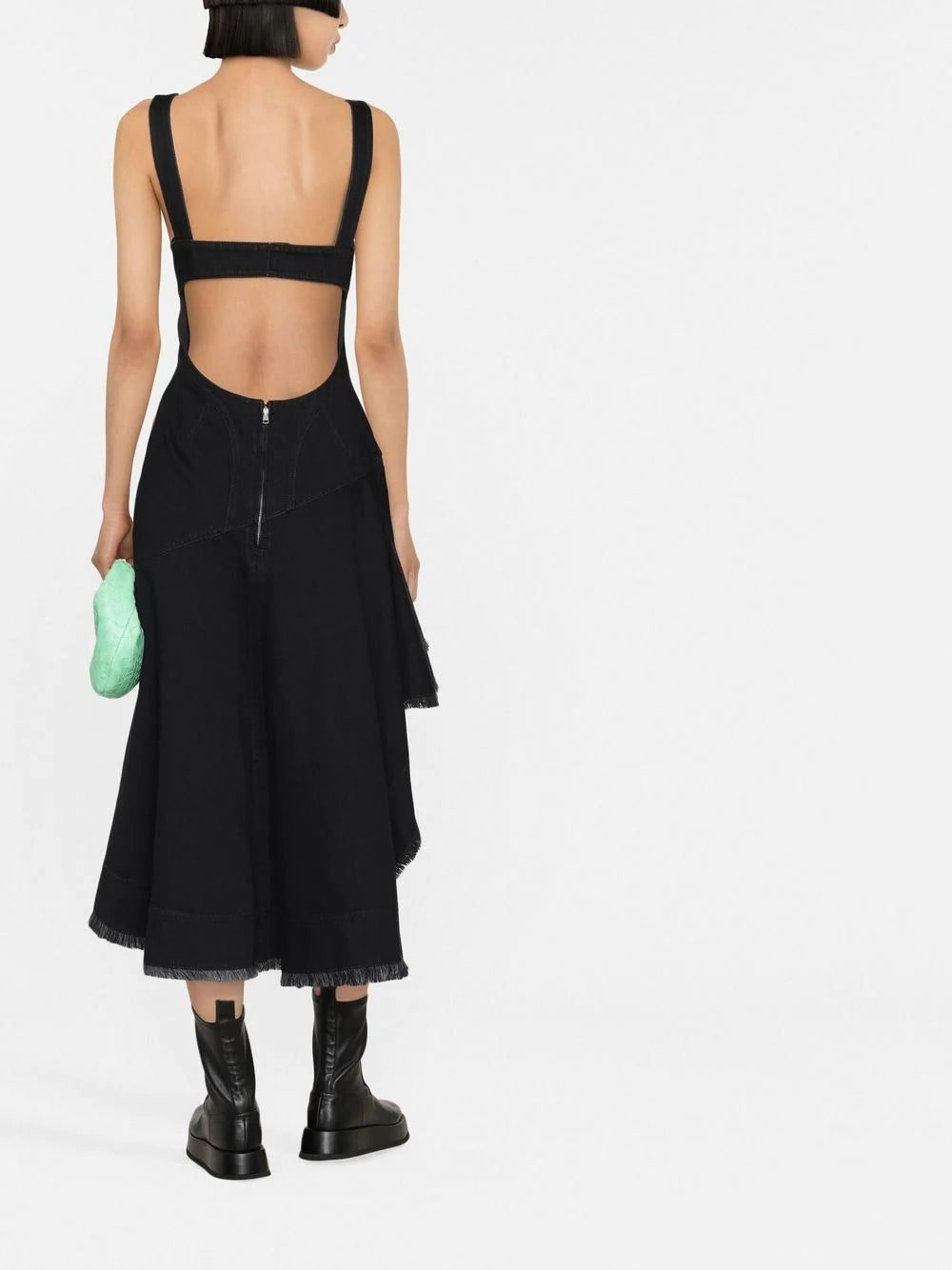 Alexander McQueen asymmetric denim dress - Image 4