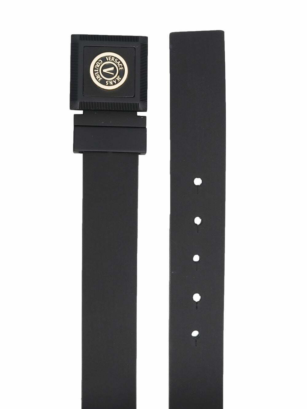 Versace logo-plaque smooth leather belt - Image 2