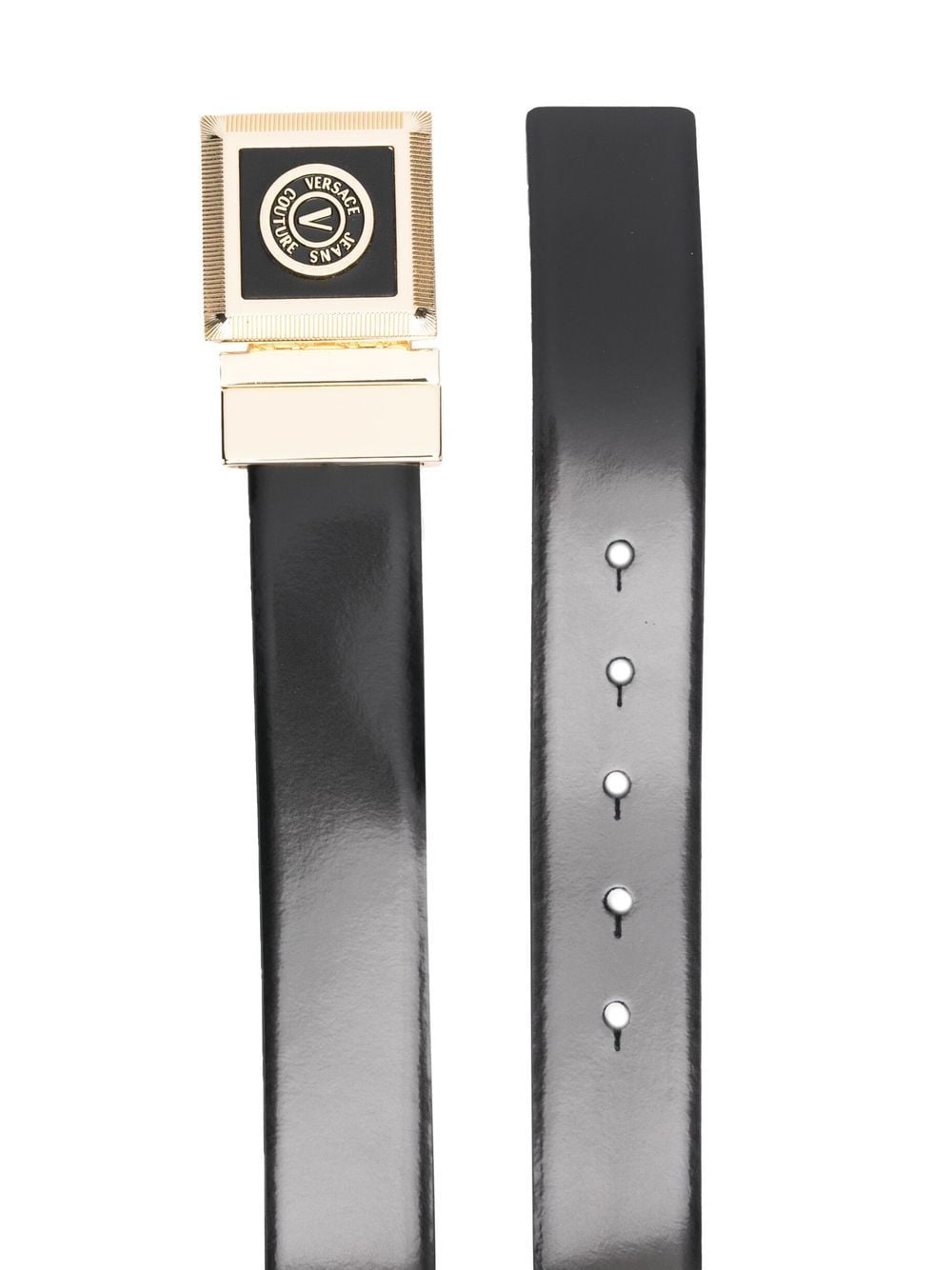Versace logo-plaque leather belt - Image 2