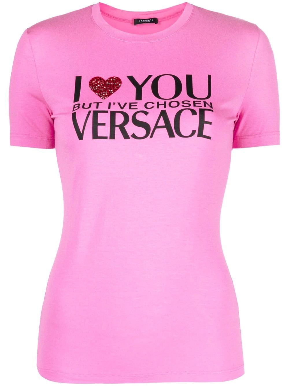 Versace slogan-print T-shirt