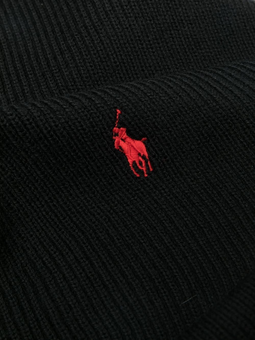 Polo Ralph Lauren embroidered-logo knitted scarf - Image 2