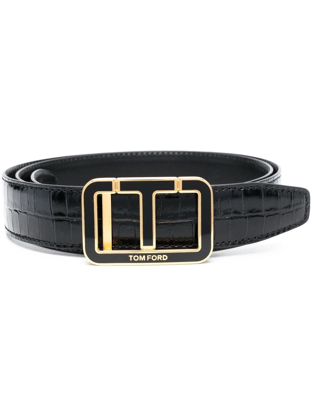 Tom Ford logo-buckle leather belt