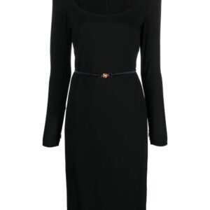 Versace  Medusa belted midi dress