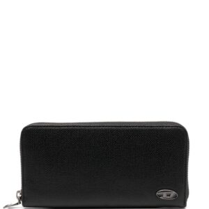 Diesel Continental Zip L logo-plaque leather wallet
