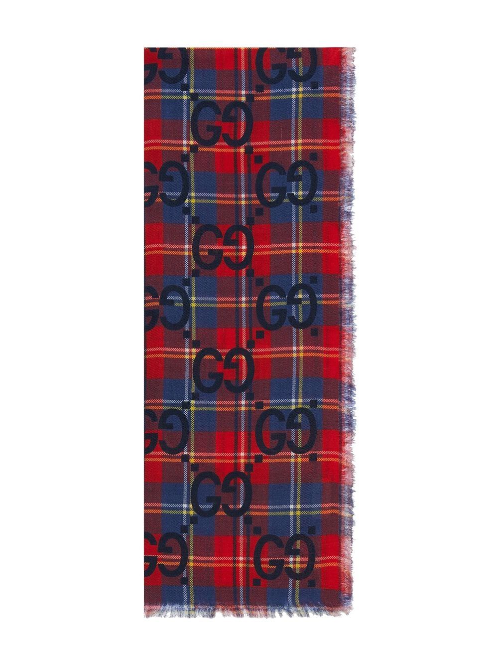 Gucci GG Supreme tartan scarf
