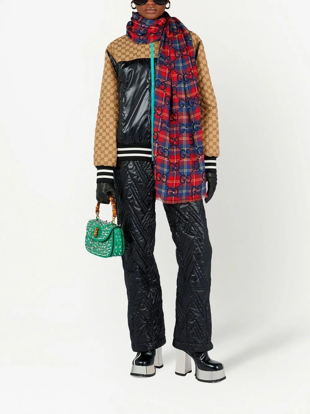 Gucci GG Supreme tartan scarf - Image 2