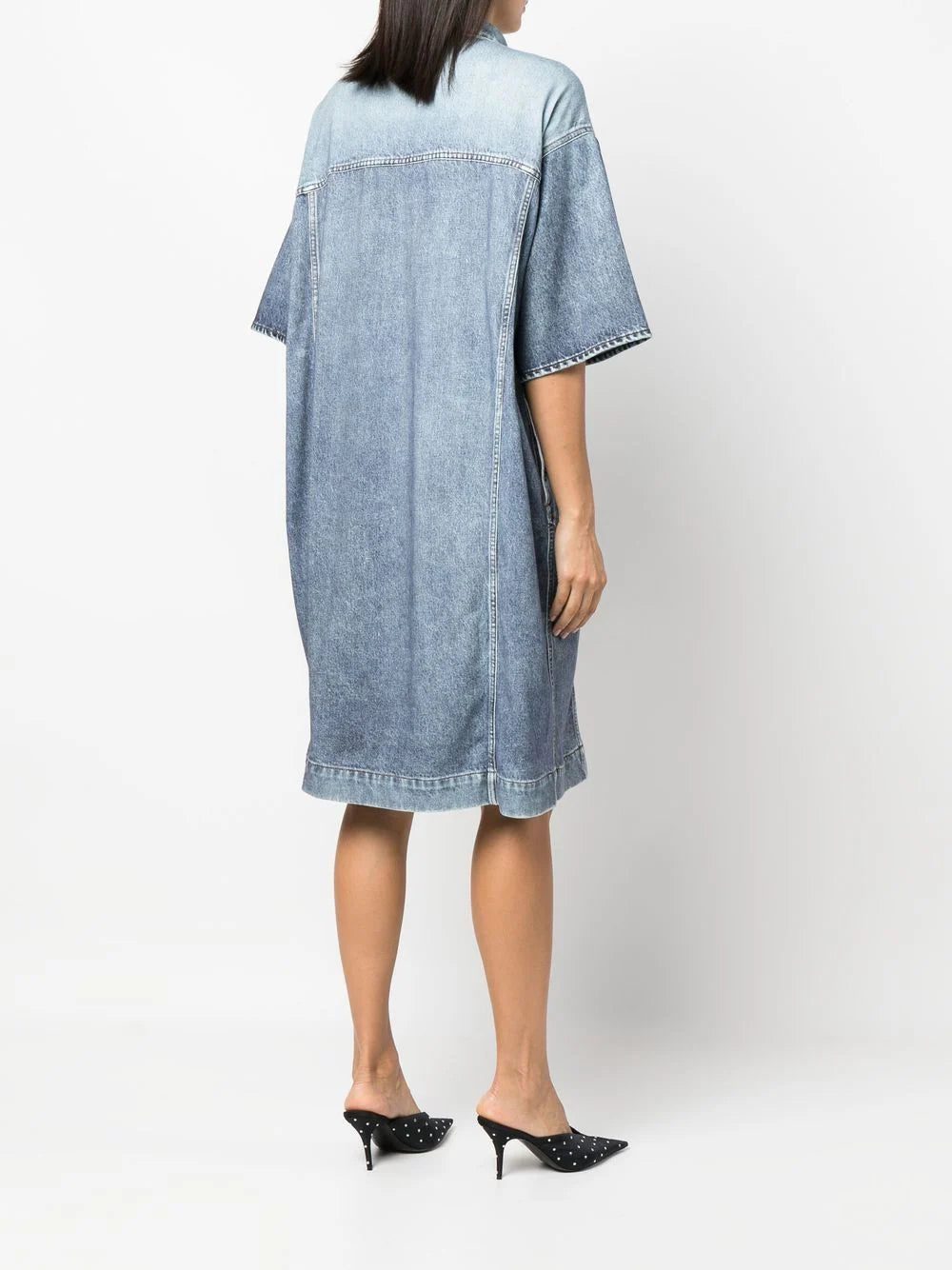 Balenciaga trompe l'oeil-print midi dress - Image 4