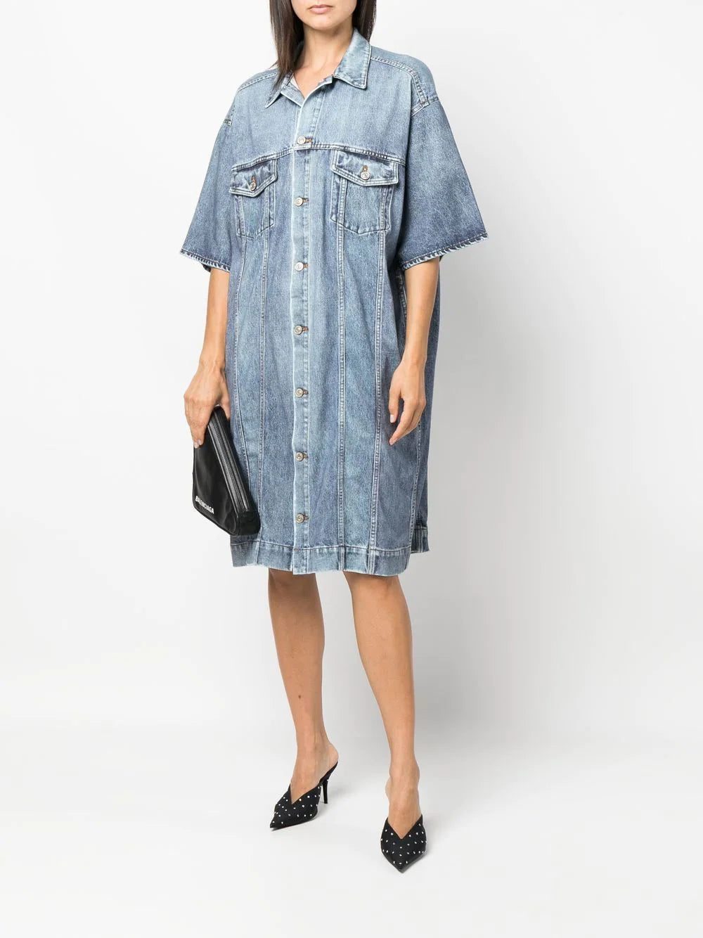 Balenciaga trompe l'oeil-print midi dress - Image 2