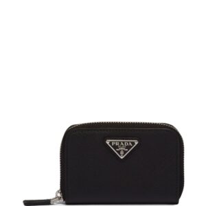 Prada logo-plaque Saffiano coin purse