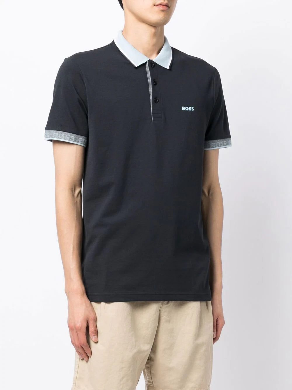 BOSS embroidered-logo detail polo shirt - Image 3