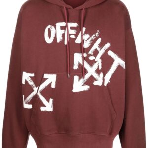 Off-White  Arrows paint script skate hoodie