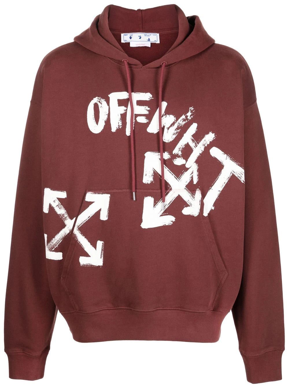 Off-White Arrows paint script skate hoodie