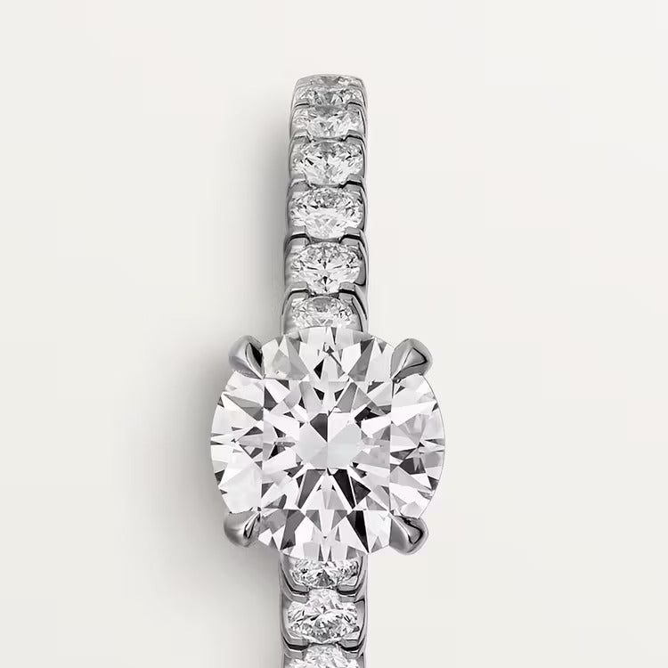 Cartier 1895 solitaire, brilliant-cut diamond, paved - Image 4