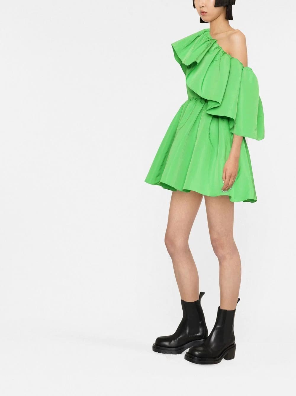 Alexander McQueen ruffle-shoulder mini dress - Image 3