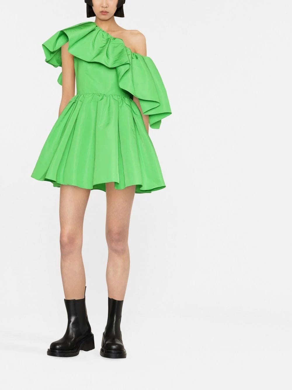 Alexander McQueen ruffle-shoulder mini dress - Image 2