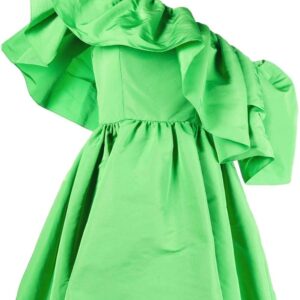 Alexander McQueen ruffle-shoulder mini dress