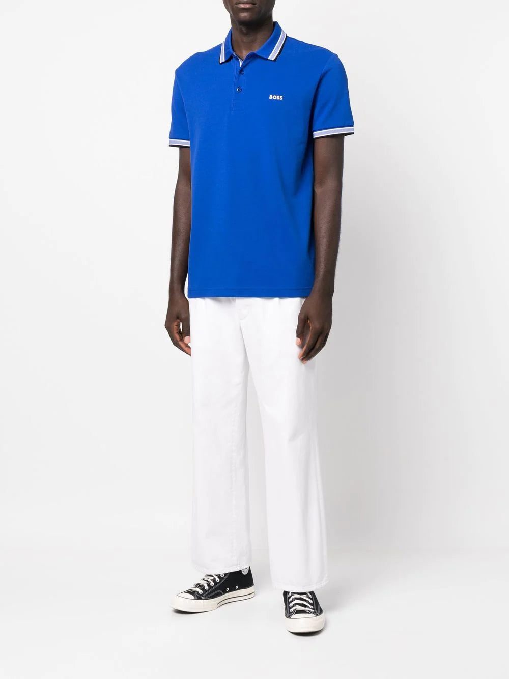 BOSS embroidered-logo polo shirt