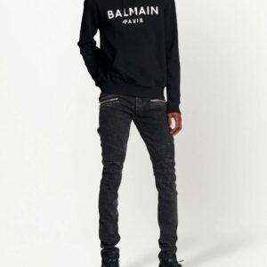 Balmain  logo-print drawstring hoodie