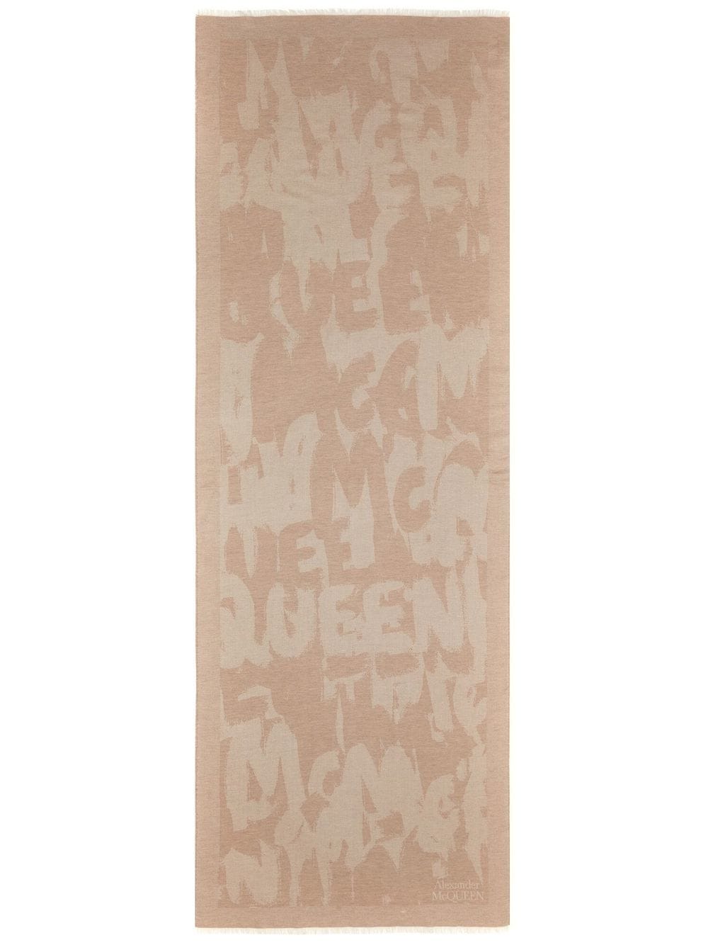 Alexander McQueen Graffiti-logo jacquard scarf