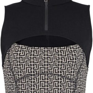 Balmain monogram cut-out vest