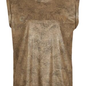 Balmain  logo-print organic-cotton tank top