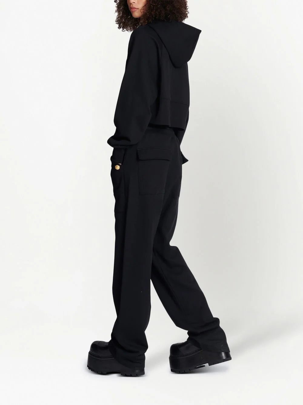 Balmain decorative-buttons organic-cotton hoodie - Image 4