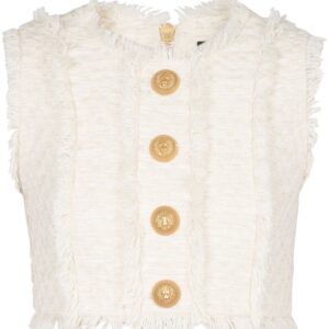 Balmain  tweed cropped top