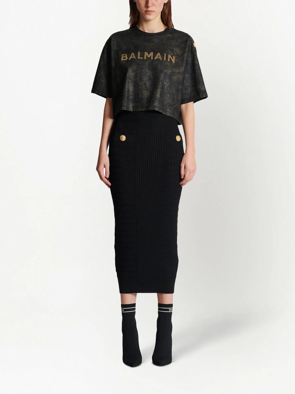Balmain logo-print detail T-shirt - Image 2