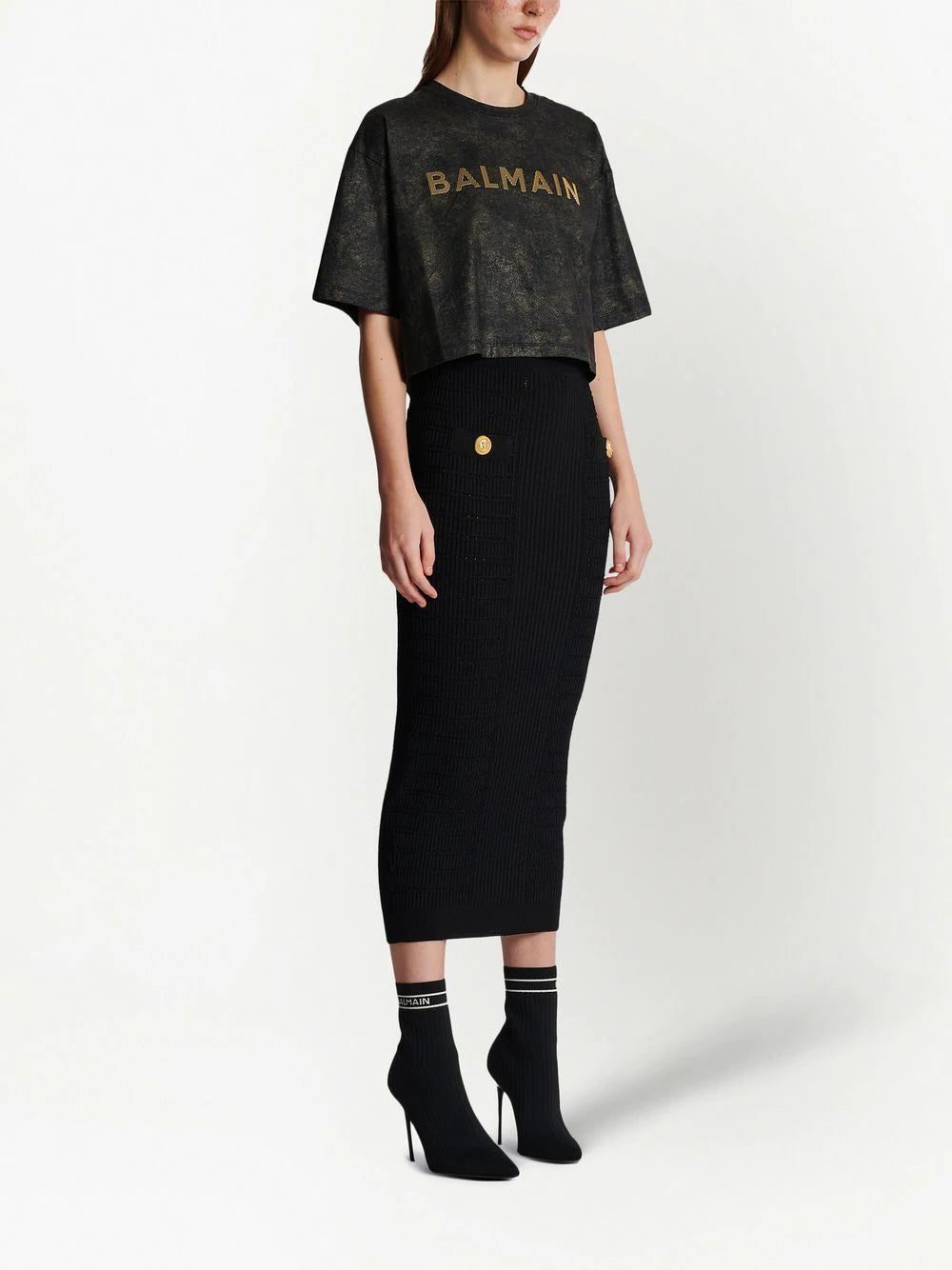 Balmain logo-print detail T-shirt - Image 3