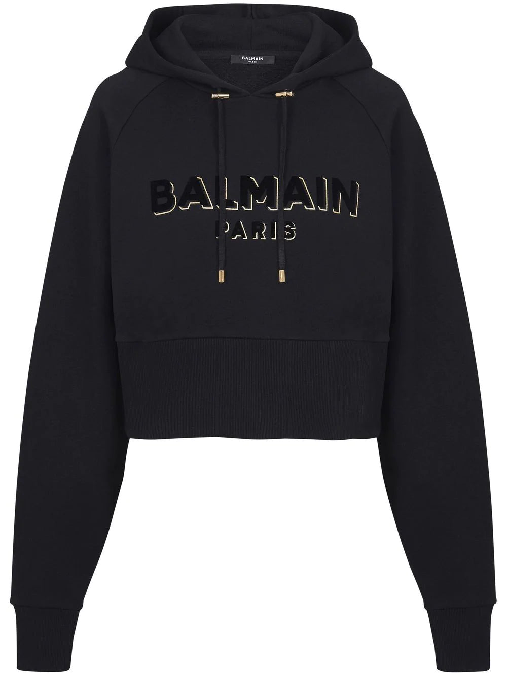 Balmain logo-print cotton hoodie