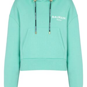 Balmain  chest logo-print detail hoodie