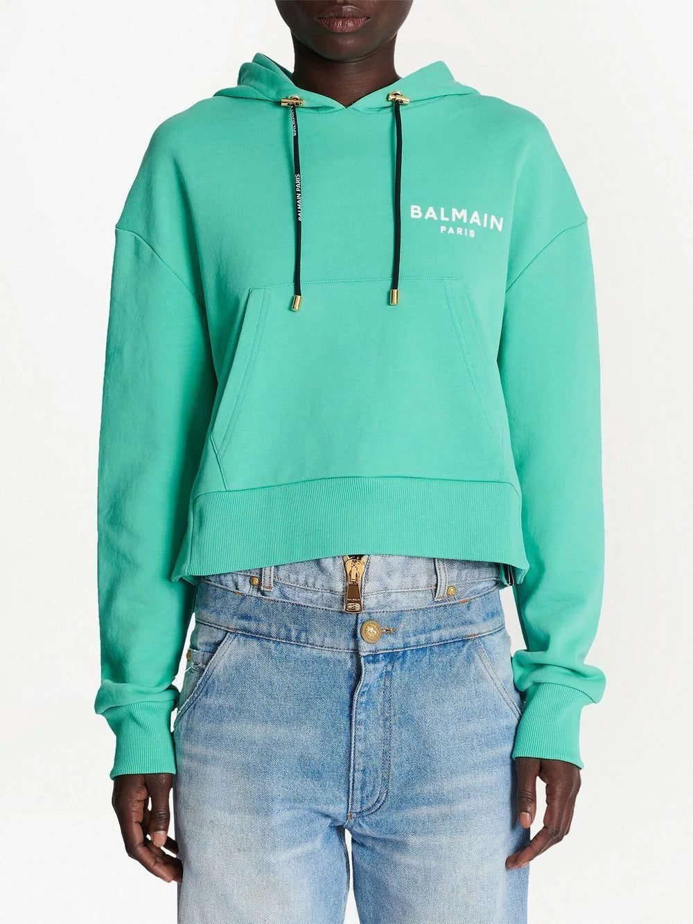 Balmain chest logo-print detail hoodie - Image 3