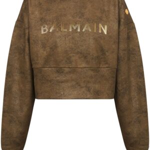 Balmain logo-print detail sweatshirt