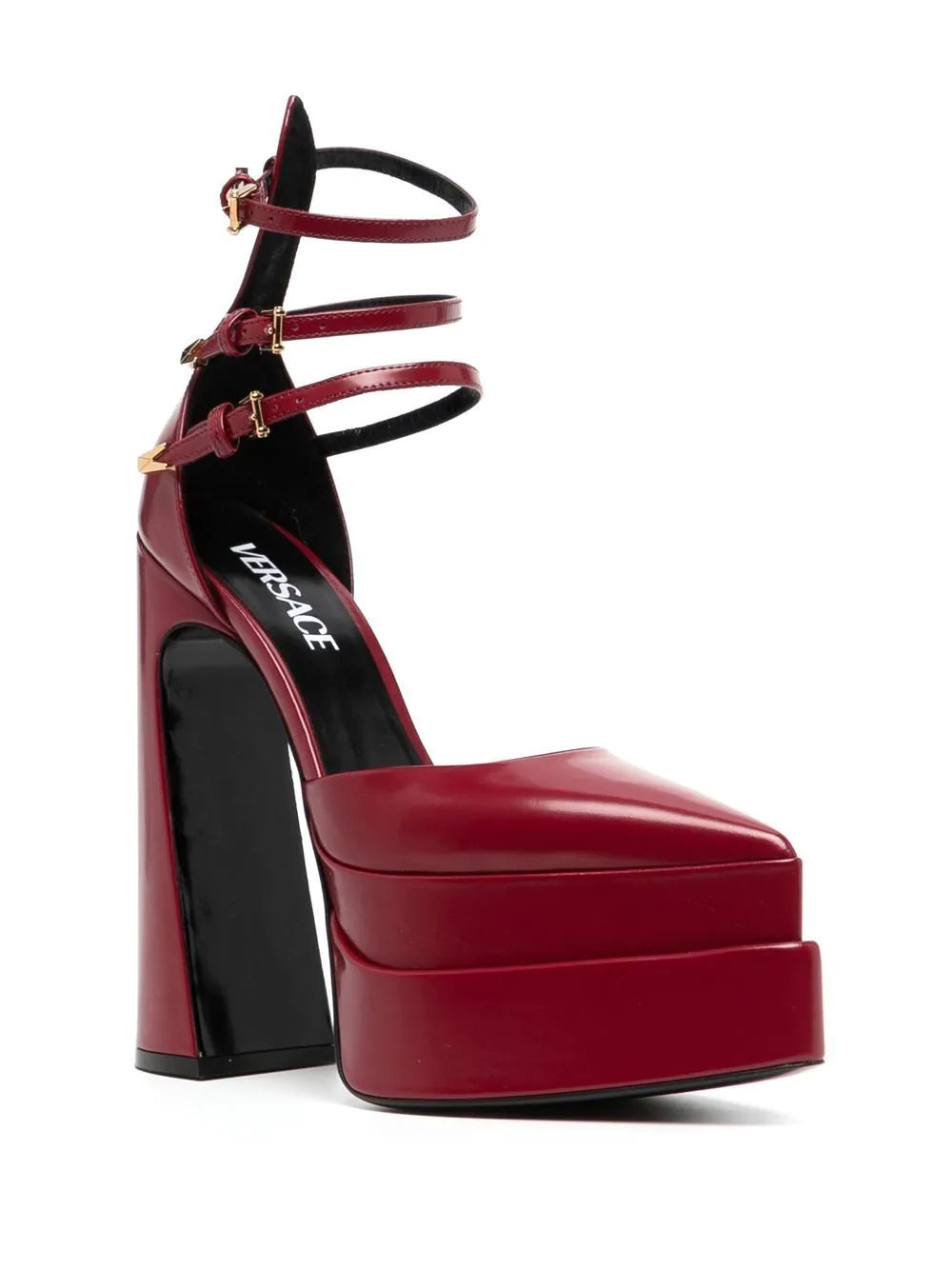 Versace 120mm leather platform sandals - Image 2