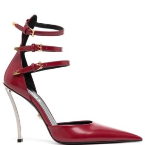 Versace  120mm pointed-toe leather sandals