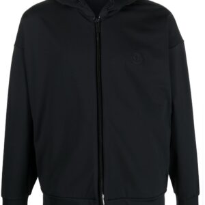 Moncler logo-patch zip-up hoodie