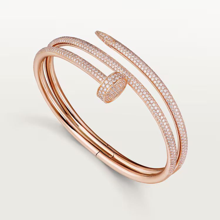 Cartier Juste un Clou bracelet, double, half-paved