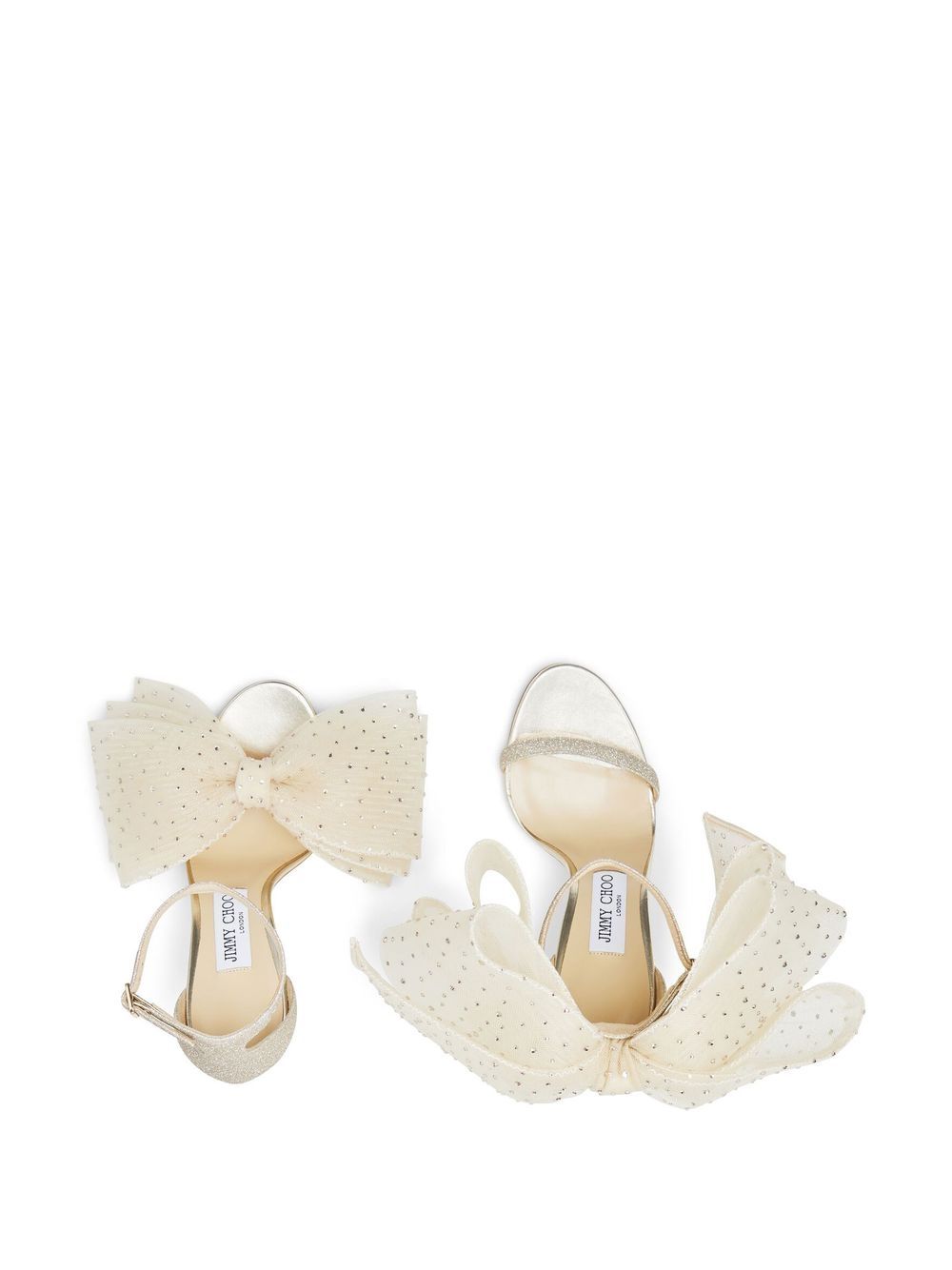 Jimmy Choo Aveline 100mm bow-embellished sandals - Image 4